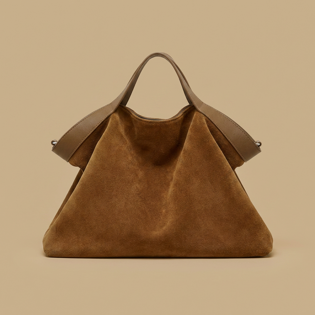 Borsa Tote Grande in Pelle Scamosciata