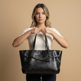Borsa a tracolla donna in pelle grande per il lavoro