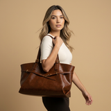 Borsa a tracolla donna in pelle grande per il lavoro