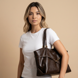 Borsa a tracolla donna in pelle grande per il lavoro