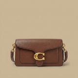 Borsa a tracolla donna in pelle con chiusura dorata