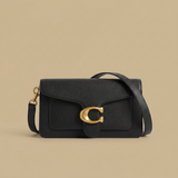 Borsa a tracolla donna in pelle con chiusura dorata